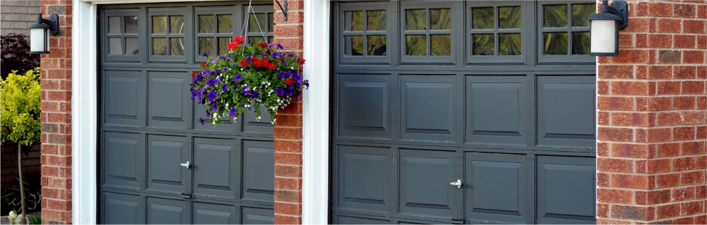 Blue garage door